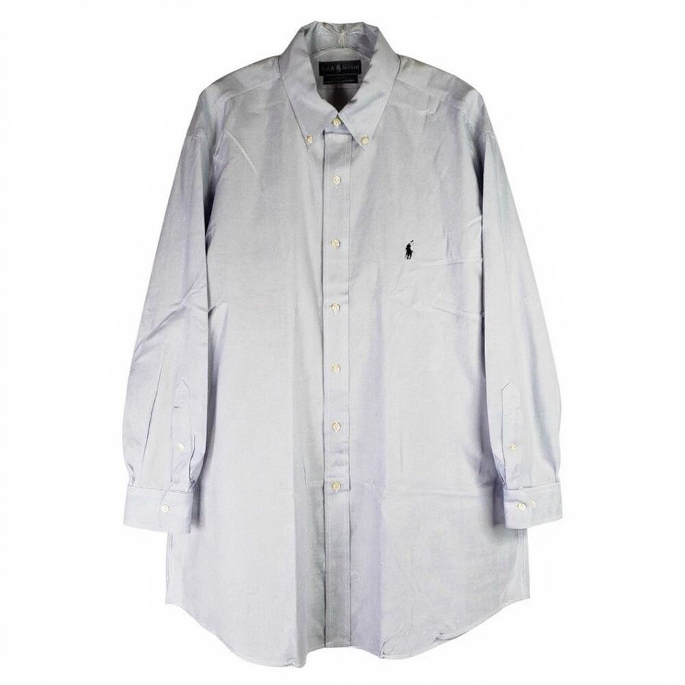 Polo Ralph Lauren Shirt Oxford Blue Button Down LS Mens Size XXL 17 Yarmouth